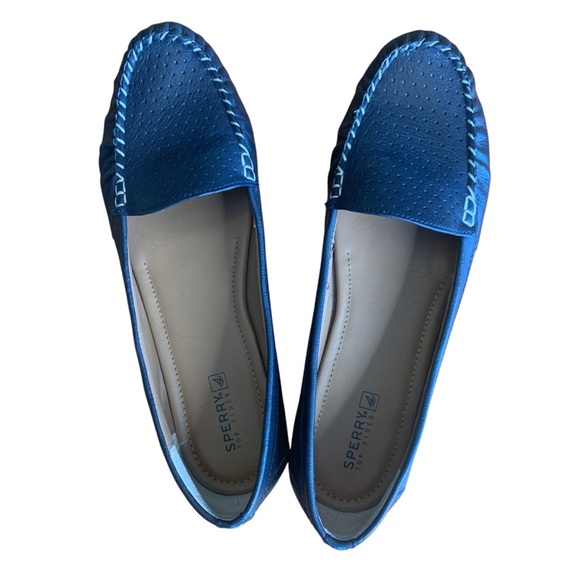 Sperry Top Sider Blue Georgia Loafer Slip-On Shoes Size 11M Preppy Nautical - Picture 2 of 8